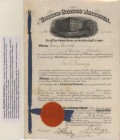 United States of America: Collectors album with more than 30 original US-Documents like Bonds, Patents, Insurance Polices, Certificates of Citizenship...