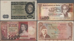 Alle Welt: Collectors album with more than 740 banknotes Ivory Coast, Mali, Madagascar, Malta, Montenegro, Mozambique, Nepal, Romania, Japan, Morocco,...
