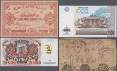 Alle Welt: Collectors album with about 400 banknotes Russia, Romania, Serbia, Slovakia, Ukraine, Yugoslavia, Poland, Tajikistan, Tatarstan and Uzbekis...
