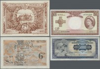 Europa: Very nice set with 34 banknotes Europe, comprising for example Andorra 1 Pesseta 1936 P.1 (G/VG), 3 banknotes Italy for example 2 Lire 1868 P....