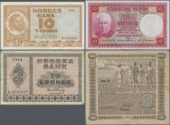 Europa: Very nice lot with 61 banknotes Europe comprising for example France 10 Nouveaux Francs 1959 P.142 (F-), Iceland 10 Kronur L.1928 P.33 (XF+), ...