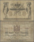 Deutschland - Altdeutsche Staaten: Preußen, Hauptverwaltung der Staatsschulden, 1 Thaler-Courant 1861, PiRi A222, kleine Einrisse am oberen und untere...