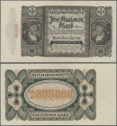 Deutschland - Deutsches Reich bis 1945: Fehldruck der 2 Millionen Mark 1923 mit Wertangabe ”2 MULIONEN Mark”, Ro.89F, nahezu perfekte Erhaltung mit le...