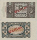 Deutschland - Deutsches Reich bis 1945: 2 Millionen Mark 1923 MUSTER, Ro.89M, mit rotem Überdruck ”Wertlos” und KN 000000*, winzige bestoßene Ecke obe...