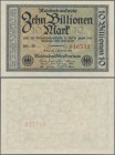 Deutschland - Deutsches Reich bis 1945: 10 Billionen Mark 1923, Ro.129b, Wz. Ringe und Fz. ”DB” in kassenfrischer Erhaltung: UNC. ÷ 10 Billionen Mark ...