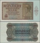 Deutschland - Deutsches Reich bis 1945: 100 Billionen Mark 1924, Ro.137, nahezu perfekte Erhaltung mit minimalem Bug am rechten Rand, sonst einwandfre...