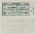 Deutschland - Deutsches Reich bis 1945: Schatzanweisung des Deutschen Reichs 0,42 Mark Gold = 1/10 Dollar 1923, Ro.139a mit Fz. ”L” in kassenfrischer ...