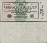 Deutschland - Deutsches Reich bis 1945: Schatzanweisung des Deutschen Reichs 2,10 Mark Gold = 1/2 Dollar 1923, Ro.144h mit Fz. ”P” in kassenfrischer E...