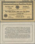 Deutschland - Deutsches Reich bis 1945: Ganze Schatzanweisung des Deutschen Reichs 4,20 Mark Gold = 1 Dollar 1923, KN 7-stellig, Ro.145b, einige diago...