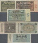 Deutschland - Deutsches Reich bis 1945: Kleines Lot mit 3 Banknoten 1 Rentenmark 1923 Ro.154a (aUNC), 2 Rentenmark 1923 Ro.155 (VF+/XF) und 5 Rentenma...