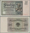 Deutschland - Deutsches Reich bis 1945: 50 Rentenmark 1925, Ro.162, sehr sauberes Papier mit einigen Knicken und winzigen, teils geklebten Einrissen a...