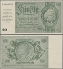 Deutschland - Deutsches Reich bis 1945: 50 Reichsmark der Notausgaben 1945 der Reichsbankstellen Graz, Linz und Salzburg, ”Schörner-Schein”, Ro.181b, ...