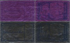 Deutschland - Notgeld besonderer Art: Teningen, Breisgau-Walzwerk GmbH, 100, 500 Tsd. Mark, 20.8.1923, Aluminiumfolie, Druck violett bzw. blau, mit KN...