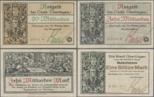 Deutschland - Notgeld - Baden: Überlingen, Stadt, 5 Tsd., 20 Tsd. Mark, 16.2.1923, mit Druckfirma und Faks. Uschr., 5, 10, 20 Mrd. Mark, 30.10.1923, 2...