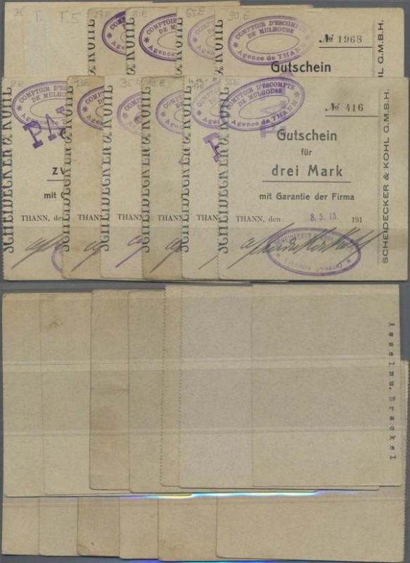 Deutschland - Notgeld - Elsass-Lothringen: Thann, Oberelsass, Scheidecker & Kohl...