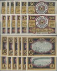 Deutschland - Notgeld - Hessen: Wildungen, Bad, Sportverein Victoria, 6 x 50 Pf., 6 x 1 Mark, 5.5.1921 - 31.12.1922, Erh. I, total 12 Scheine
 [diffe...