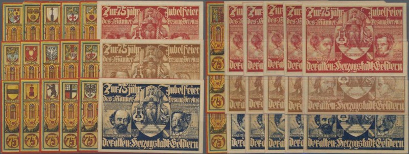 Deutschland - Notgeld - Rheinland: Geldern, Männergesangverein, je 6 x 75 Pf., 1...