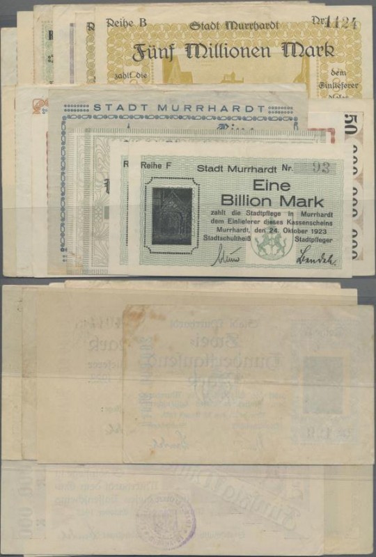 Deutschland - Notgeld - Württemberg: Murrhardt, Stadt, 200, 500 Tsd., 1, 2, 5 Mi...