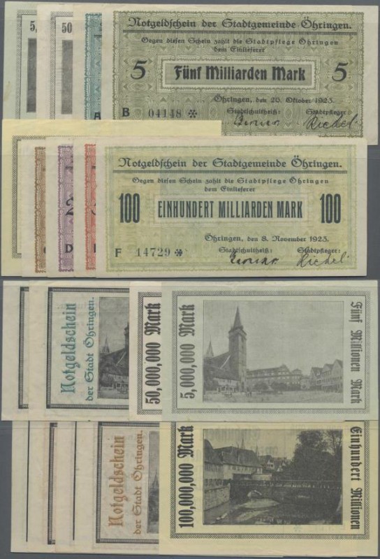 Deutschland - Notgeld - Württemberg: Öhringen, Stadt, 5, 50 Mio. Mark, 24.9.1923...