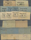 Deutschland - Notgeld - Ehemalige Ostgebiete: Christburg, Westpreußen, -.50 (2), 1 (4), 2 (4) Mark, o. D. (8.8.1914), Scheine des Westpreuss. Credit-V...