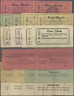 Deutschland - Notgeld - Ehemalige Ostgebiete: Grätz, Posen, Vorsitzender der Kreisausschusses, 1, 2, 3 Mark, 8.8.1914, je 2 (August und Angust), 50 Pf...