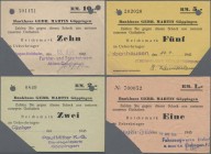 Deutschland - Alliierte Miltärbehörde + Ausgaben 1945-1948: Göppingen, Bankhaus Gebr. Martin, 1, 2, 5, 10 Reichsmark, 1945, Mappe mit 33 verschiedenen...