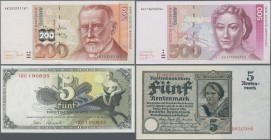 Deutschland - Sonstige: Album mit 43 Banknoten, dabei für die Ausgaben des Kaiserreiches 1000 Mark 1910 (Ro.46), Weimarer Republik und Drittes Reich m...