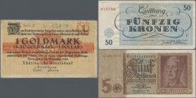 Deutschland - Sonstige: Schachtel mit Albumblättern mit über 230 vorwiegend deutschen Geldscheinen. Enthalten sind 92 Reichsbanknoten, 5 Scheine Lager...