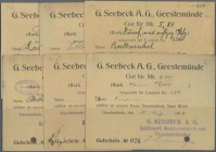 Deutschland - Notgeld - Bremen: 1914, Lot verschiedener Ausgabestellen, mit Blumenthal, Bremer Woll-Kämmerei (25), Bremen AG Weser (10), Bremerhaven, ...