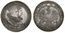 austria e sacro romano impero 
Tirol - Leopold II (1626-1632) - Doppio Tallero (1626) - Zecca: Hall - Diritto: busti affiancati a destra del conte Le...