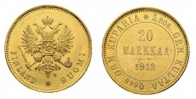 francia 
Dominazione Russa - Nicola II (1894-1917) - 20 Markkaa 1912 - Zecca: Helsinki - Diritto: aquila imperiale coronata - Rovescio: valore e data...