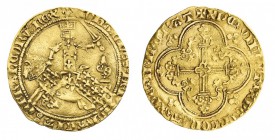 francia 
Giovanni II (Jean le Bon) (1350-1364) - Franc à cheval - Zecca: indeterminabile - Diritto: il Re su un cavallo al galoppo verso sinistra reg...