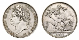 gran bretagna 
George IV (1820-1830) - Crown 1821 - Zecca: Londra - Diritto: effigie laureata del Re a sinistra - Rovescio: San Giorgio a cavallo tra...