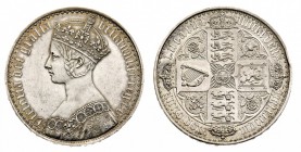 gran bretagna 
Victoria (1837-1901) - Gothic Proof Crown 1847 Undecimo - Zecca: Londra - Diritto: busto coronato della Regina a sinistra - Rovescio: ...