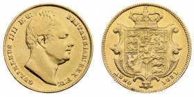 Guglielmo IV (1830-1837) William IV (1830-1837)
Sovereign 1831 - Zecca: Londra - Rara - Proveniente da montatura (Seaby n. 3829) (Friedb. n. 383)