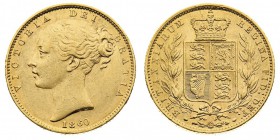 Vittoria (1837-1901) Victoria (1837-1901) Shield (1838-1887) 
Sovereign 1860, large 0 - Zecca: Londra - Di qualità molto buona (Seaby n. 3852D) (Frie...