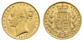Vittoria (1837-1901) Victoria (1837-1901) Shield (1838-1887) 
Sovereign 1861 - Zecca: Londra - Di alta qualità (Seaby n. 3852D) (Friedb. n. 387e)