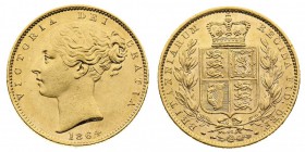 Vittoria (1837-1901) Victoria (1837-1901) Shield (1838-1887) 
Sovereign 1864, die number 46 - Zecca: Londra - Di alta qualità (Seaby n. 3853) (Friedb...