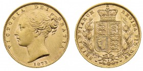 Vittoria (1837-1901) Victoria (1837-1901) Shield (1838-1887) 
Sovereign 1873, die number 2 - Zecca: Londra - Di alta qualità, con fondi speculari (Se...