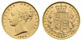 Vittoria (1837-1901) Victoria (1837-1901) Shield (1838-1887) 
Sovereign 1884 - Zecca: Melbourne - Di alta qualità (Seaby n. 3854) (Friedb. n. 12)