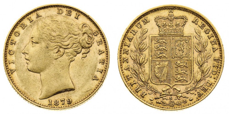 Vittoria (1837-1901) Victoria (1837-1901) Shield (1838-1887) 
Sovereign 1879 - ...