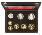 Emirati Arabi Uniti 
Ras-al-Khaimah - Serie completa di 8 valori (7 1/2, 10 e 15 Riyals in argento e 50, 75, 100, 150 e 200 Riyals in oro) 1970 - In ...