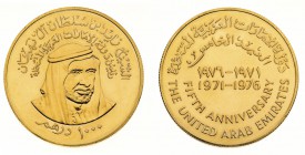Emirati Arabi Uniti 
Federal Issue - Proof 1.000 Dirhams 1976 celebrativa del 5° anniversario degli Emirati Arabi Uniti - Non comune