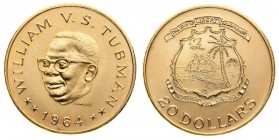 liberia 
Repubblica (dal 1847) - 20 Dollari 1964 presidente Tubman - Oro rosso (“Red gold”)