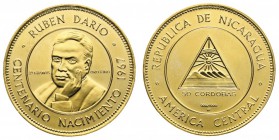 nicaragua 
Repubblica (dal 1838) - 50 Cordobas 1967 celebrativa del poeta Ruben Dario