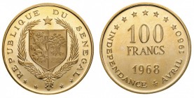 senegal 
Repubblica (dal 1960) - Serie completa di 4 valori (10, 25, 50 e 100 Franchi) 1968 celebrativa dell’ottavo anniversario della Repubblica