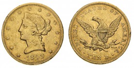 stati uniti d’america 
10 Dollari “Coronet Head” 1849 - Zecca: Filadelfia