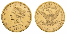 stati uniti d’america 
10 Dollari “Coronet Head” 1895 - Zecca: Filadelfia - Di qualità molto buona, con fondi lucenti