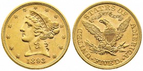 stati uniti d’america 
5 Dollari “Coronet Head” 1893 - Zecca: Filadelfia