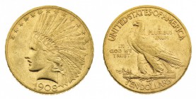 stati uniti d’america 
10 Dollari “Indian Head” 1908 - Zecca: Filadelfia